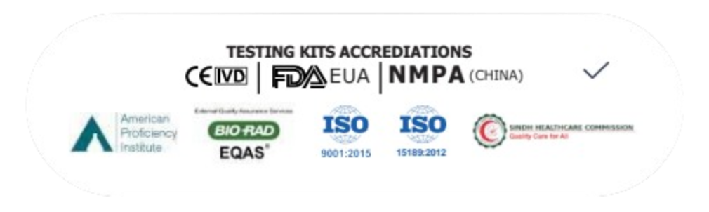 Testing Kits Accreditations Banner